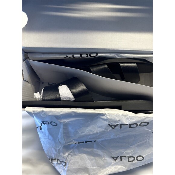 ALDO IT Sandal Black Slide In SZ 7.5 Women New in Box - Picture 8 of 9